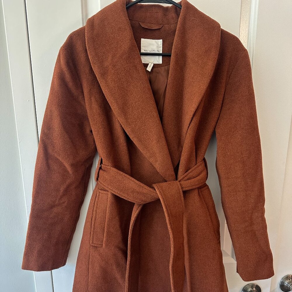 Brown Avec Les Filles Wool Coat XS